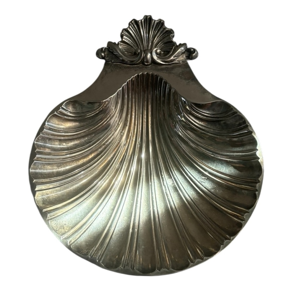 Sheffield USA Silver-Plated Scallop Shell Dish Reproduction Catchall Tray
